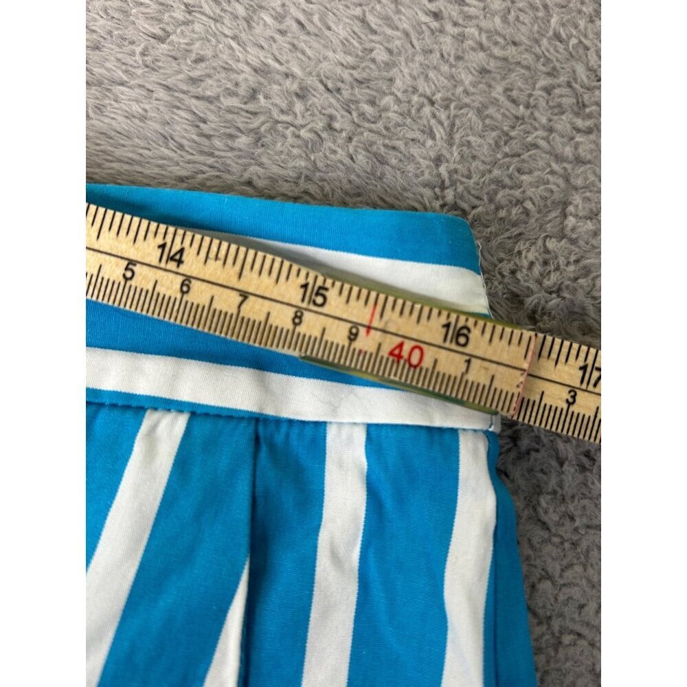Parker brand shorts blue and white stripe ruffled hem like new condition size 8 - Picture 5 of 8